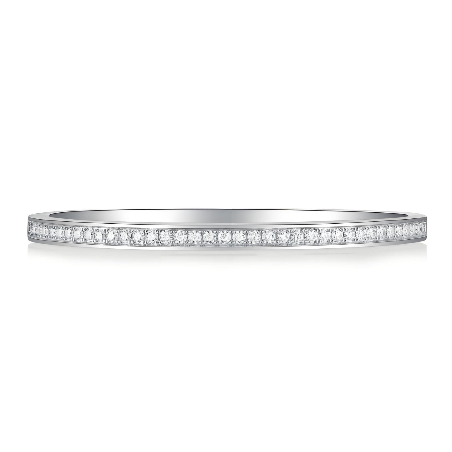 Moissanite Tennis Bangle in Channel Pave Setting - La Pretti