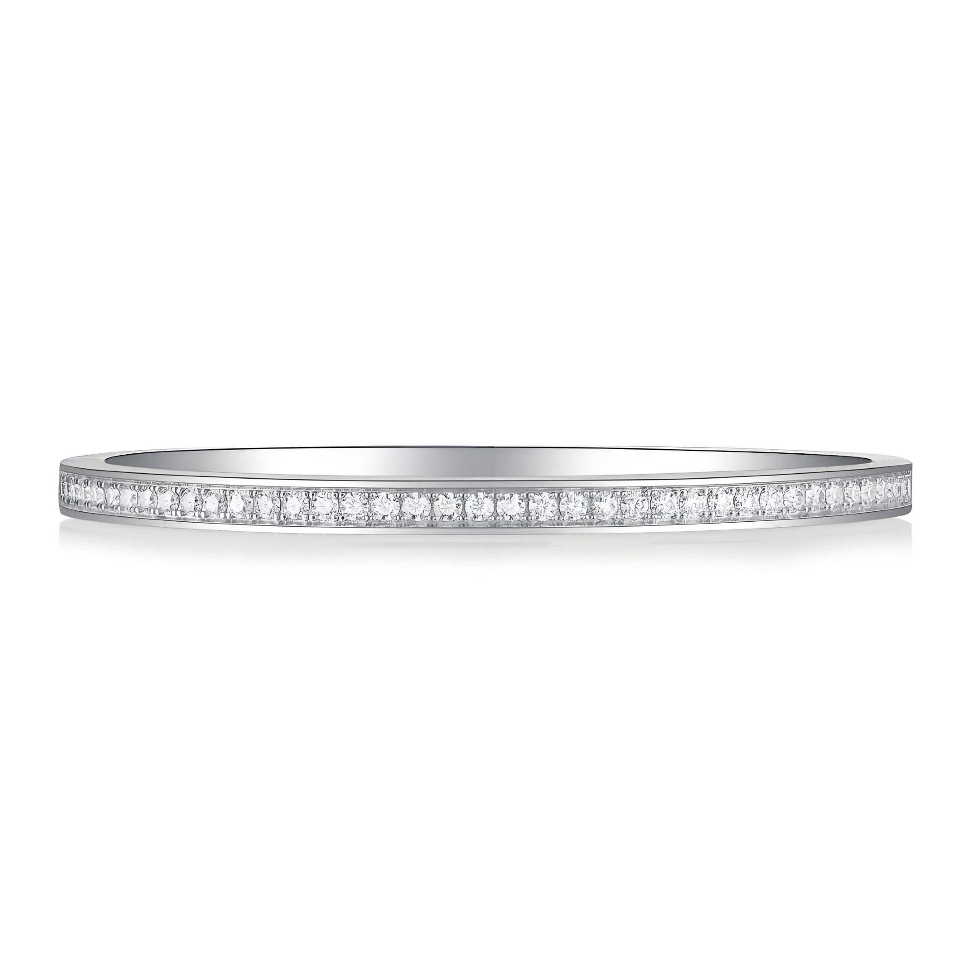 Moissanite Tennis Bangle in Channel Pave Setting - La Pretti
