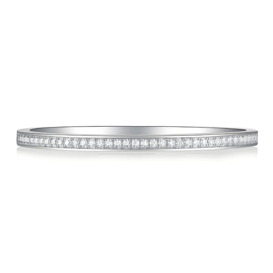 Moissanite Tennis Bangle in Channel Pave Setting - La Pretti