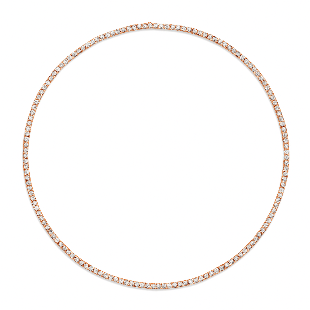 Classic Moissanite Tennis Necklace Chain - La Pretti