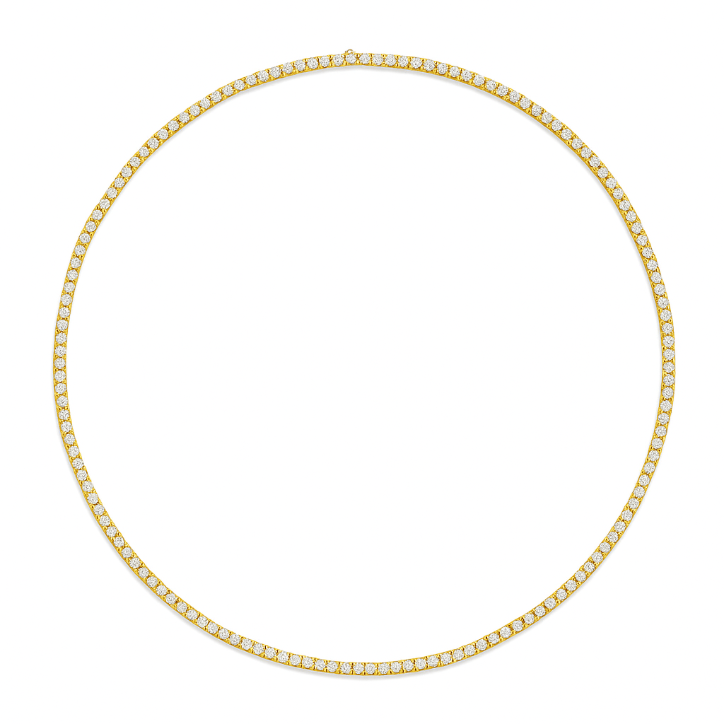 Classic Moissanite Tennis Necklace Chain - La Pretti
