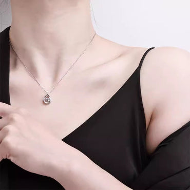 Teardrop Dancing Stone Moissanite Waterdrop Pendant Necklace (1ct. ) - La Pretti