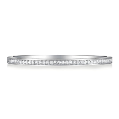 Moissanite Tennis Bangle in Channel Pave Setting - La Pretti