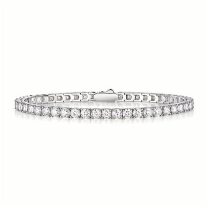 Moissanite Tennis Bracelet in Plus Links with Safety Box Clasp - La Pretti
