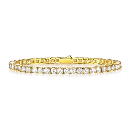 Moissanite Tennis Bracelet in Plus Links with Safety Box Clasp - La Pretti